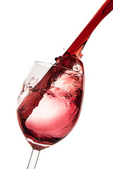 Image showing pouring red wine