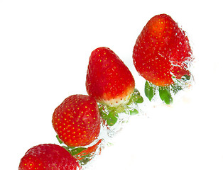 Image showing strawberry in the water