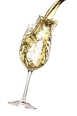 Image showing white wine splash