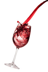 Image showing pouring red wine