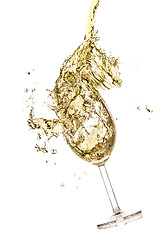 Image showing white wine splash