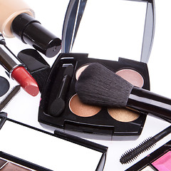 Image showing set of cosmetic makeup products