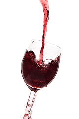 Image showing pouring red wine