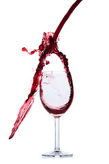 Image showing pouring red wine