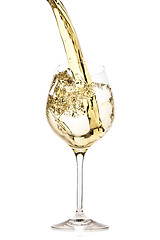 Image showing white wine splash