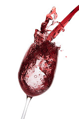 Image showing pouring red wine