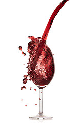 Image showing pouring red wine