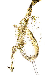 Image showing white wine splash