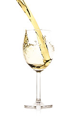 Image showing white wine splash