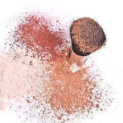 Image showing makeup brush and powder