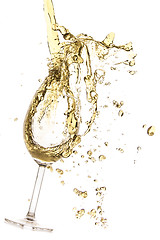 Image showing white wine splash