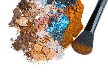 Image showing set of multicolor crushed eyeshadows