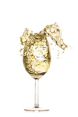 Image showing white wine splash