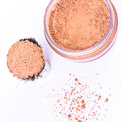 Image showing makeup brush and powder