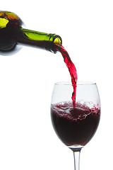 Image showing red wine glass