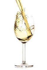 Image showing white wine splash