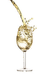 Image showing white wine splash