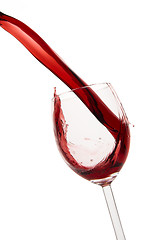 Image showing pouring red wine