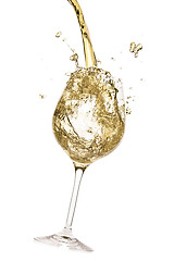 Image showing white wine splash