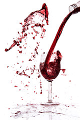 Image showing pouring red wine