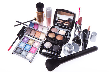 Image showing set of cosmetic makeup products