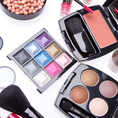 Image showing set of cosmetic makeup products