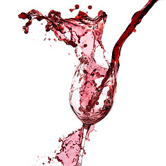 Image showing pouring red wine