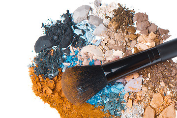 Image showing set of multicolor crushed eyeshadows