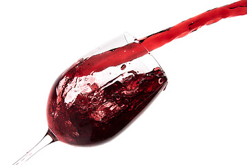 Image showing pouring red wine