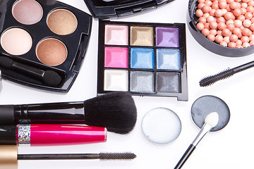 Image showing set of cosmetic makeup products