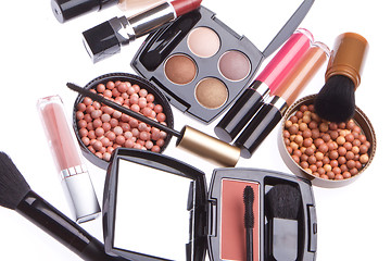 Image showing set of cosmetic makeup products