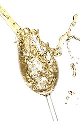 Image showing white wine splash