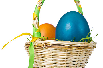 Image showing basket with easter eggs