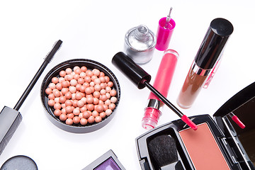 Image showing set of cosmetic makeup products