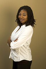 Image showing black woman in office