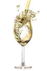 Image showing white wine splash