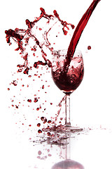 Image showing pouring red wine