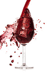 Image showing pouring red wine