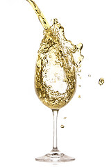 Image showing white wine splash