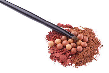 Image showing bronzing pearls with eyeshadows