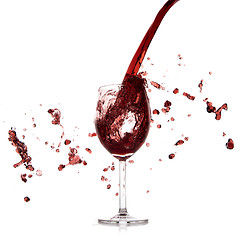 Image showing pouring red wine