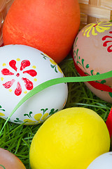 Image showing painted easter eggs