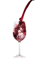 Image showing pouring red wine