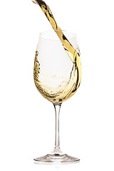 Image showing white wine splash