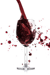 Image showing pouring red wine