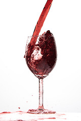 Image showing pouring red wine