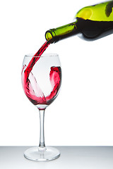 Image showing red wine glass