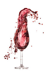 Image showing pouring red wine