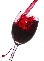 Image showing red wine glass