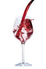 Image showing pouring red wine